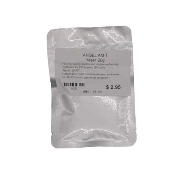 Repacked 20g Angel  AM-1 Whisky Yeast Make  25L Brew