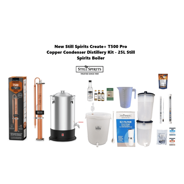 New Classic Still Spirits Creat+T500 Pro Copper Condensor Distillery Kit - 25L Still Spirits Boiler