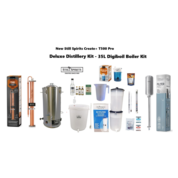 New Deluxe Still Spirits Create+ T500 Pro Copper Condensor Distillery Kit - 35L Digiboil