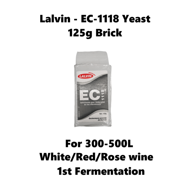 Lalvin - EC-1118 x 125g Yeast Brick Make 300-500L Wine