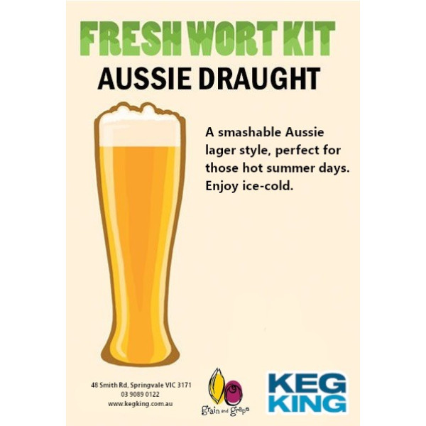 Grain & Grape FWK (Made by Kegking) - Aussie Draught Kit -17L