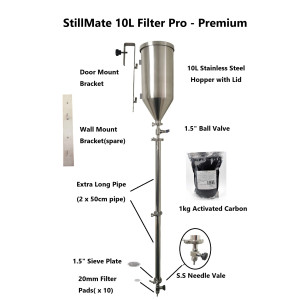 Premium StillMate 10L Full Stainless Steel (Carbon) FILTER PRO