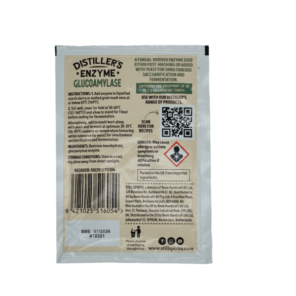Still Spirits Distiller’s Enzyme Glucoamylase 12g