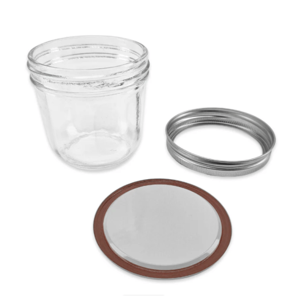 12 x 300mL Wide Mouth Mason Jars with Lids