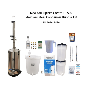 New Still Spirits Create+ T500 Stainless steel Condensor Distillery Kit - 35L Turbo boiler