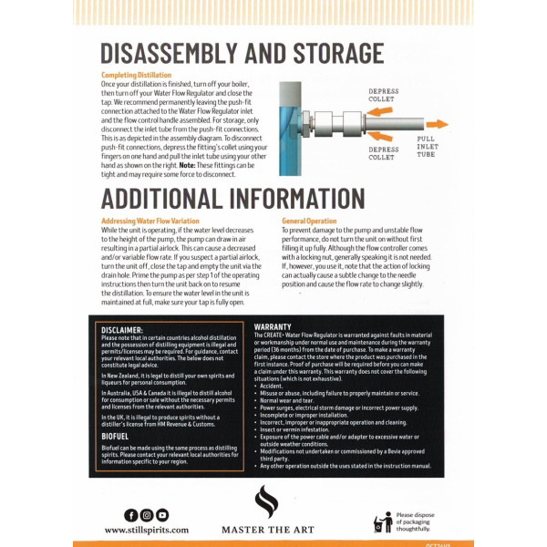 New Still Spirits Create+ Water Flow Regulator For T500 Condenser