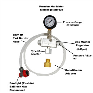 Premium Universal Mini Gas Master Co2 Regulator Kit