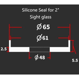 Silicone Seal for 2" Sight Glass