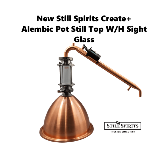 New Still Spirits Create+ Alembic Pot Still Copper Condensor Kit with Sight glass/Gin Basket