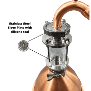 New Still Spirits Create+ Alembic Pot Still Copper Condensor Kit with Sight glass/Gin Basket