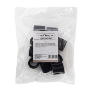 Still Spirits Threaded Plastic Spirit Caps, Black x 10