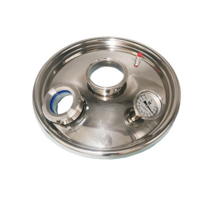 Heavy duty Stainless Steel Lid for 35L Digi boiler with 3" Ferrule and  sight glass