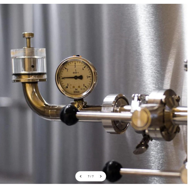 1.5 Inch TC Horizontal Port Spunding Valve with Pressure Gauge