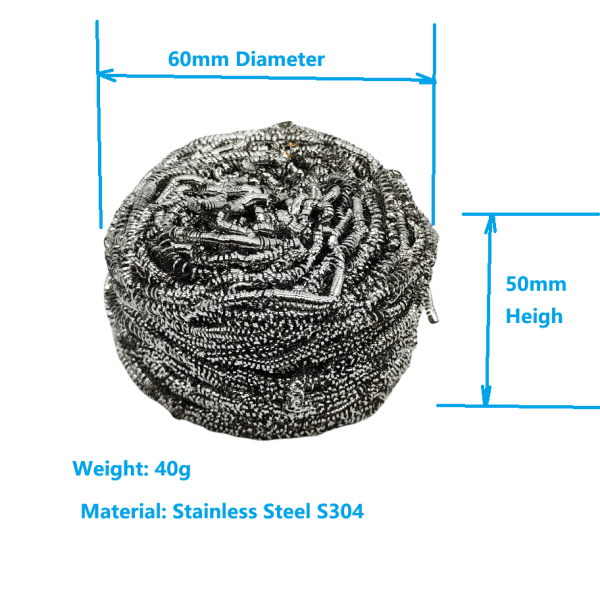 Stainless Steel Packing Scrubber Scourer Mesh, Catalytic Converter 40g